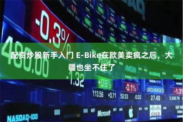 配资炒股新手入门 E-Bike在欧美卖疯之后，大疆也坐不住了